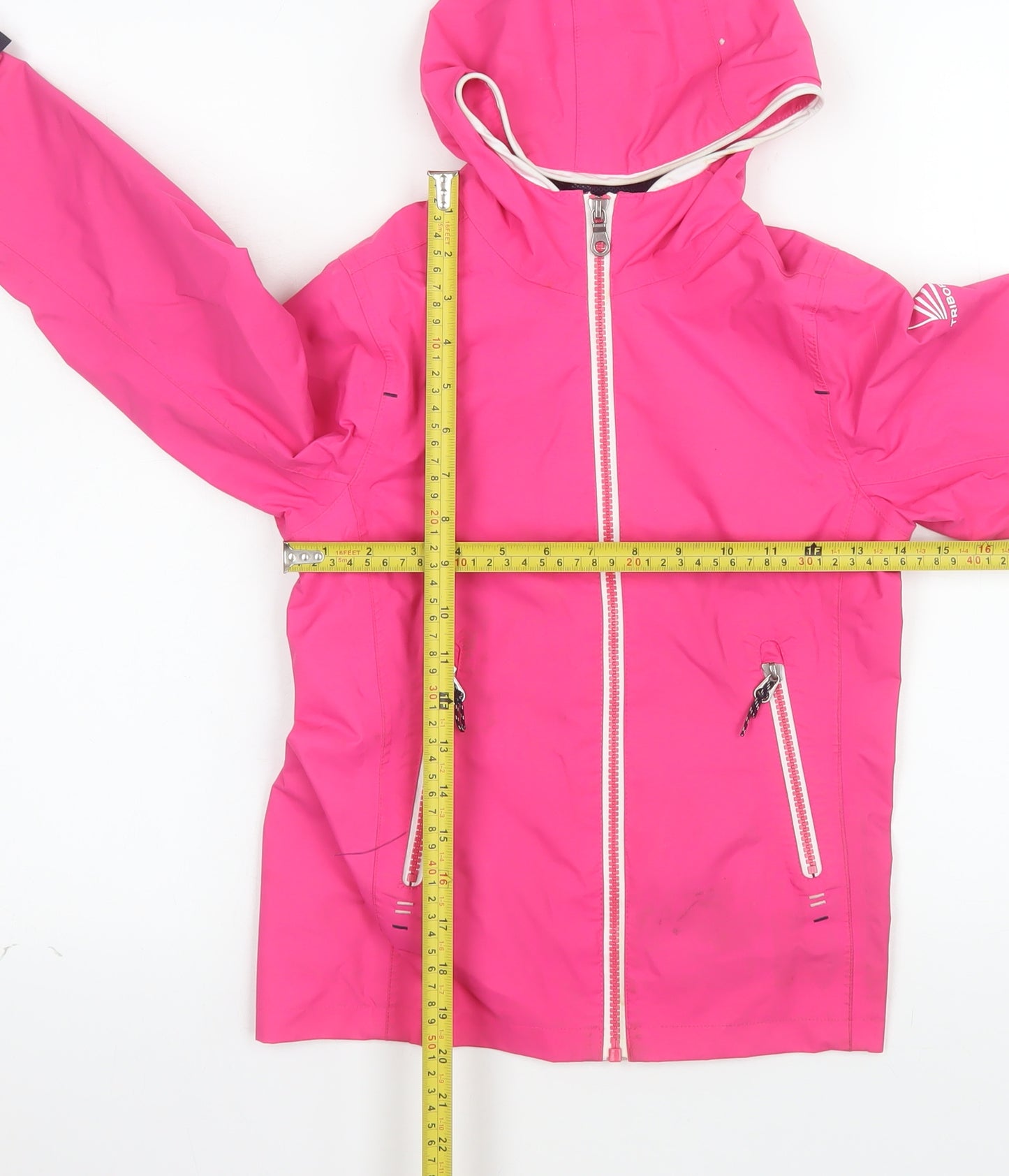 Decathlon Girls Pink 6 Years Hooded Waterproof Full Zip Jacket