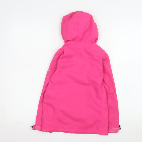 Decathlon Girls Pink 6 Years Hooded Waterproof Full Zip Jacket