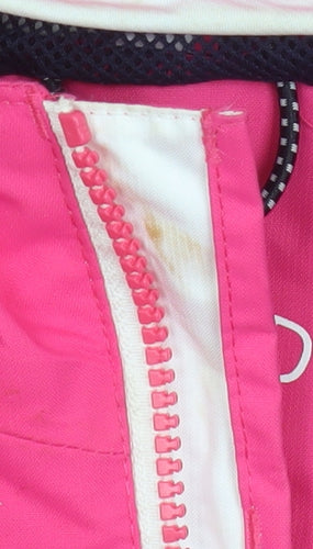 Decathlon Girls Pink 6 Years Hooded Waterproof Full Zip Jacket
