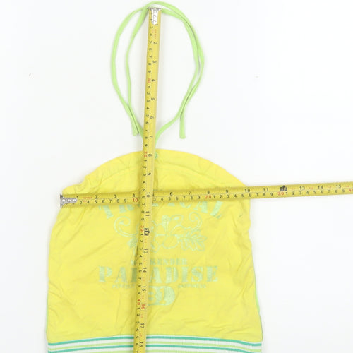 Weekender Kids Yellow Halterneck Tropical Paradise Camisole Top Size M
