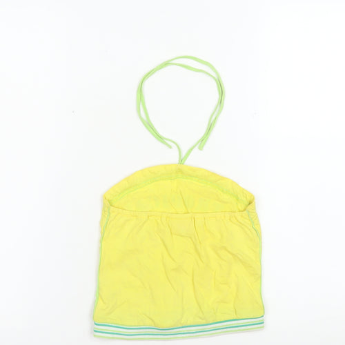 Weekender Kids Yellow Halterneck Tropical Paradise Camisole Top Size M