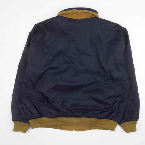 King Louie Men's Blue XL Bomber Jacket Nylon Lined Zip Up