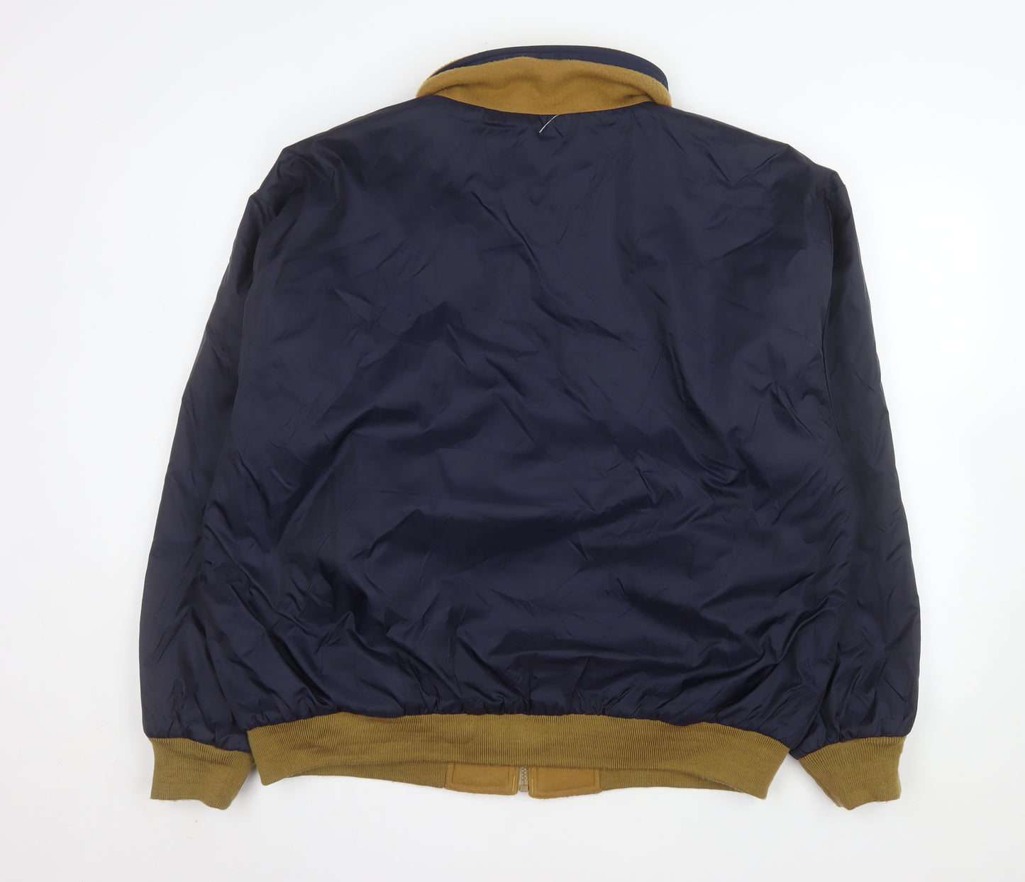 King Louie Men's Blue XL Bomber Jacket Nylon Lined Zip Up