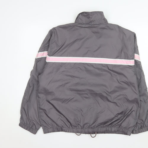 Rebecca Malone Women's Grey Lightweight Windbreaker Jacket L