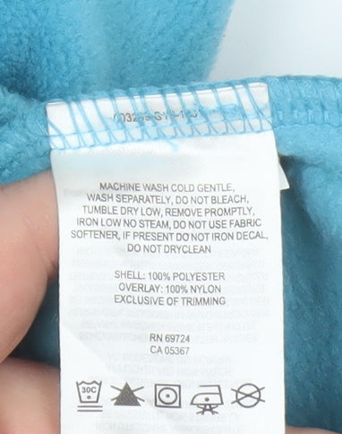 Columbia Womens Blue 1/4 Snap Fleece Pullover Sweatshirt Size S