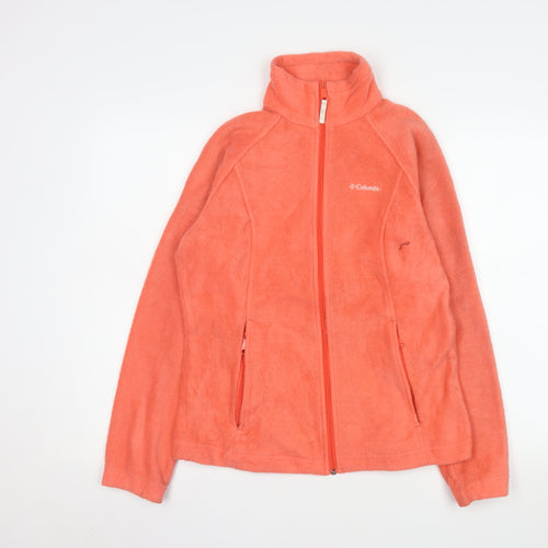 Columbia Women's Orange Fleece Full Zip Jacket Size M