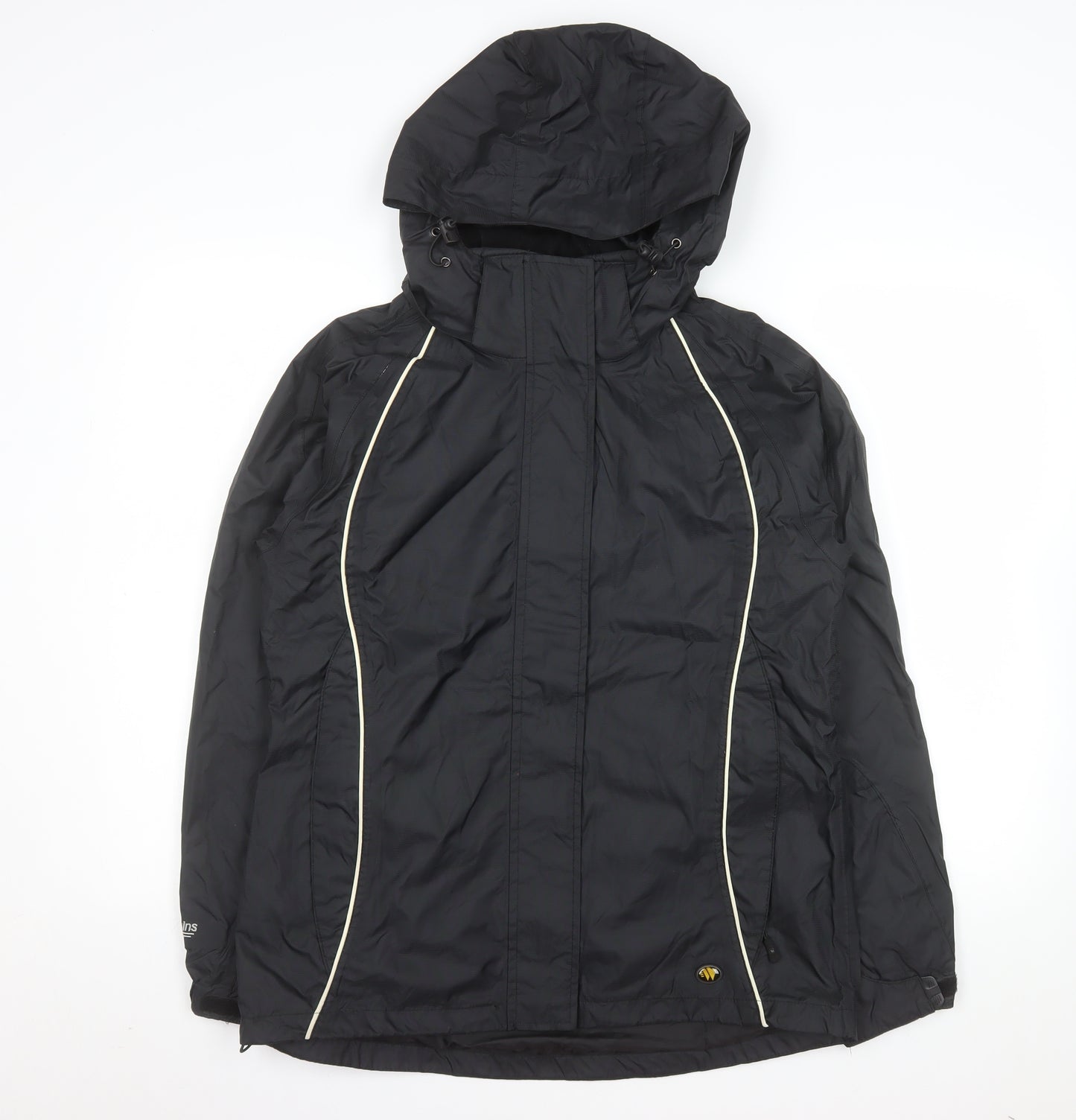 Wetskins Men's Black Waterproof Hooded Rain Jacket M