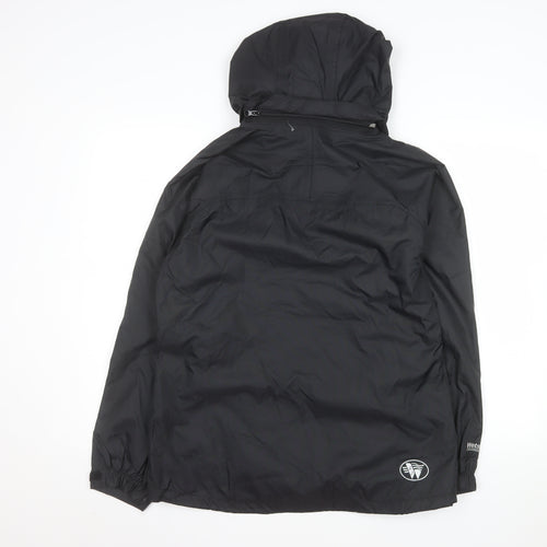 Wetskins Men's Black Waterproof Hooded Rain Jacket M