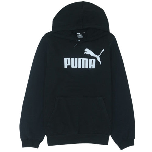 Puma Women Black Medium Pullover Hoodie with Logo