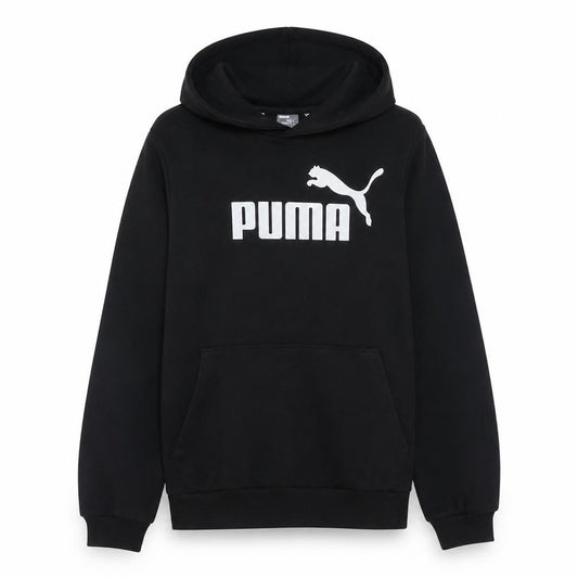 Front view of Puma Women Black Medium Pullover Hoodie with Logo
