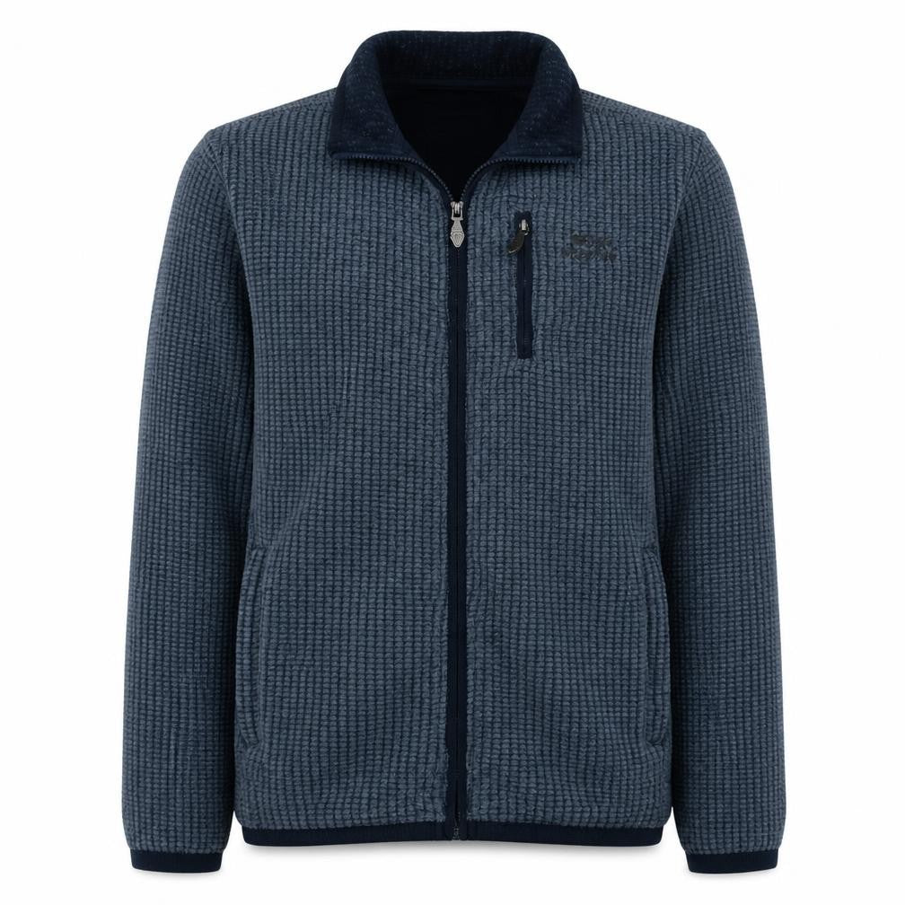 Weird Fish Men's Blue Full Zip Fleece Jacket Size S Outdoor Casual