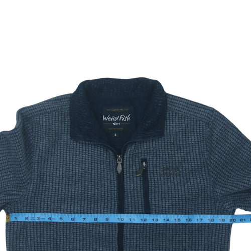 Weird Fish Men's Blue Full Zip Fleece Jacket Size S Outdoor Casual