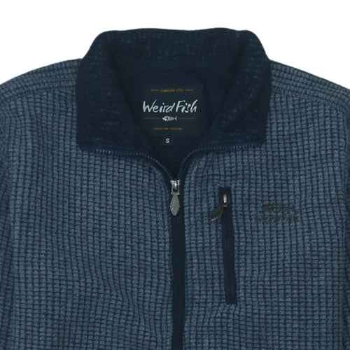 Weird Fish Men's Blue Full Zip Fleece Jacket Size S Outdoor Casual