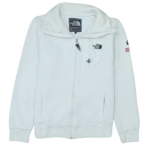 The North Face Womens White Fleece Basic Jacket L Full Zip Summit Series