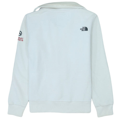 The North Face Womens White Fleece Basic Jacket L Full Zip Summit Series