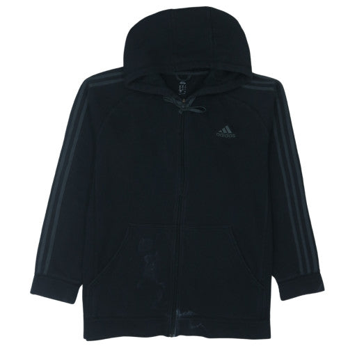 Adidas Men's Black Full Zip Hoodie Size M Sports Fleece Sweatshirt