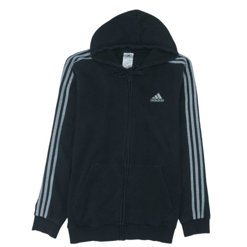 Adidas Men’s Black Full Zip Hoodie M Regular Fit Fleece Sweatshirt