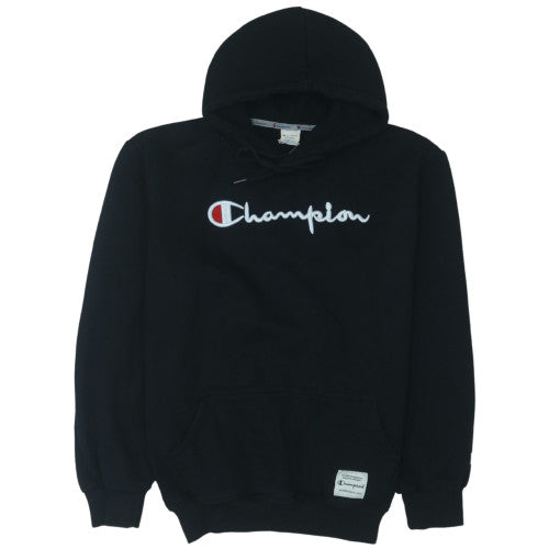 Champion Men's Black XL Pullover Hoodie Embroidered Logo Sportswear