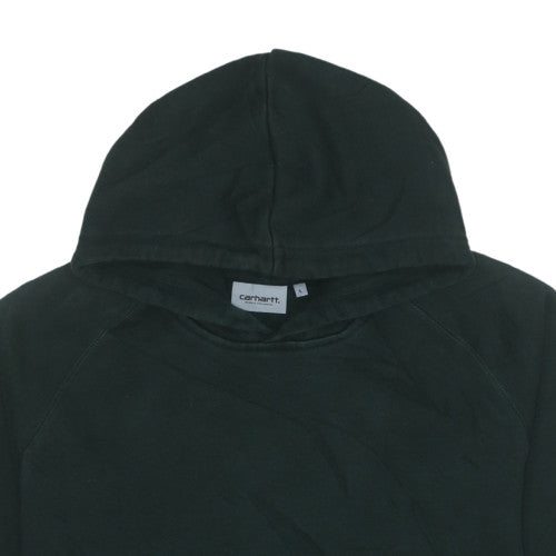 Carhartt Men's Black Pullover Hoodie L Fleece Logo Sweatshirt