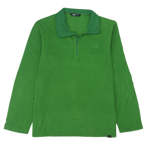 The North Face Men's Green Fleece 1/4 Zip Pullover Sweatshirt S