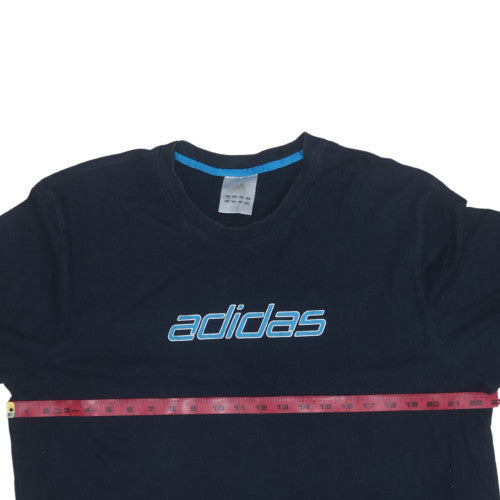Adidas Mens Black Short Sleeve Crew Neck Cotton Sports T-Shirt L