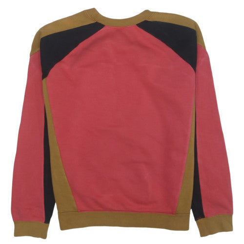 Nike Women's Black Colourblock Crew Neck Pullover Sweatshirt M