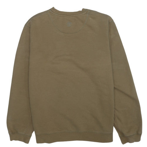 Timberland Men Brown Cotton Crew Neck Pullover Sweatshirt L