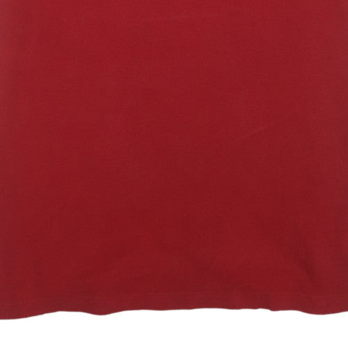 Ralph Lauren Men's Red Cotton Polo Shirt Custom Fit L