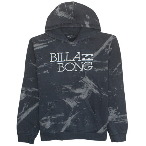 Billabong Mens Black Graphic Pullover Hoodie Size L Fleece