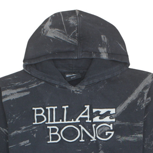 Billabong Mens Black Graphic Pullover Hoodie Size L Fleece