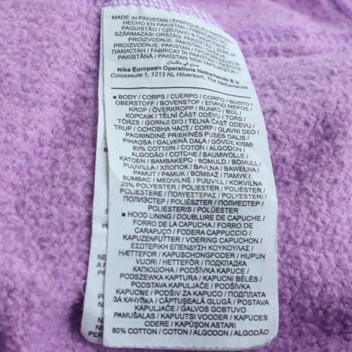 Nike Women's Lilac Pullover Hoodie L Cotton Blend Comfortable Sweatshirt