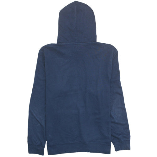 GAP Mens Blue Pullover Hoodie Medium Fleece Logo Sweatshirt