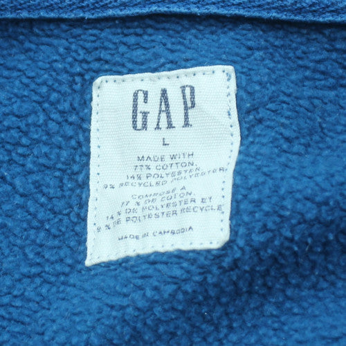 GAP Mens Blue Full Zip Fleece Hoodie L Regular Fit