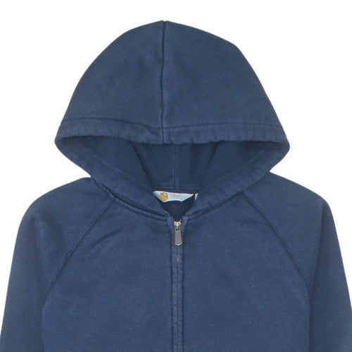 Carhartt Men's Navy Blue Full Zip Hoodie Size M Cotton Blend