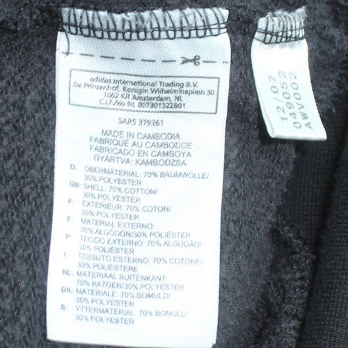 Adidas Men's Black XL Full Zip Hoodie with Red Stripes