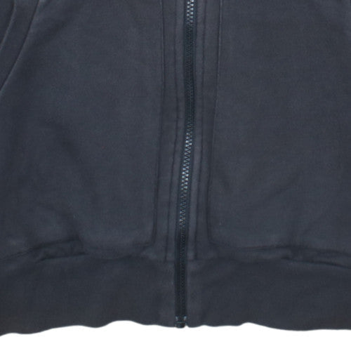 Adidas Men's Black XL Full Zip Hoodie with Red Stripes