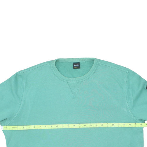 Hugo Boss Men's Green 2XL Crew Neck Pullover Sweatshirt