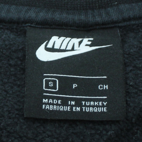 Nike Men Black Small Pullover Crew Neck Sweatshirt Graphic Logo