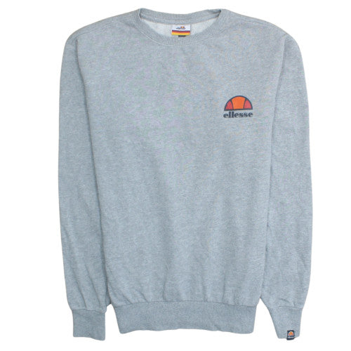 Ellesse Mens Grey Pullover Sweatshirt M Crew Neck Logo Sports Top
