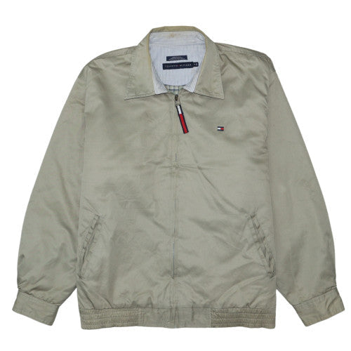 Tommy Hilfiger Men's Beige Cotton Lined Zip-Up Jacket Size L