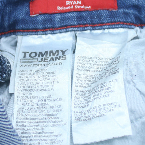 Tommy Jeans Women's Blue Ryan Relaxed Straight Denim Jeans Size 12