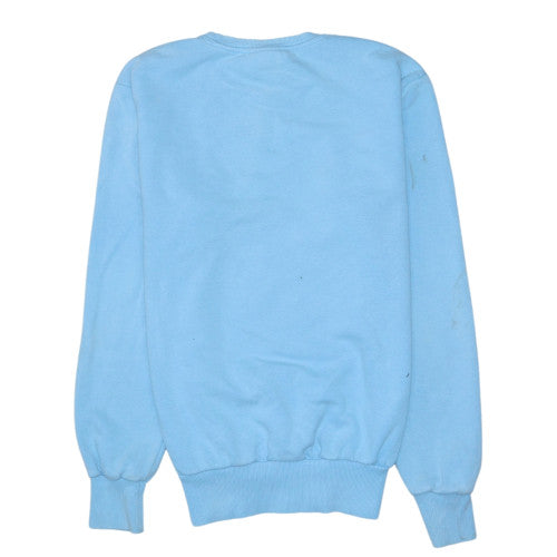 Ellesse Men's Blue Crew Neck Cotton Sweatshirt M Logo Pullover Top