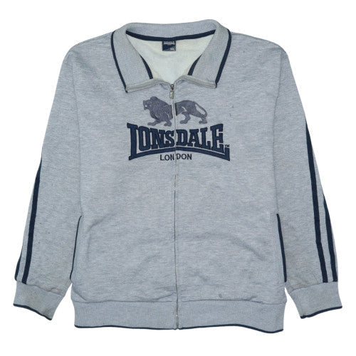 Lonsdale Men’s Grey 3XL Track Jacket Full Zip Fleece Sportswear