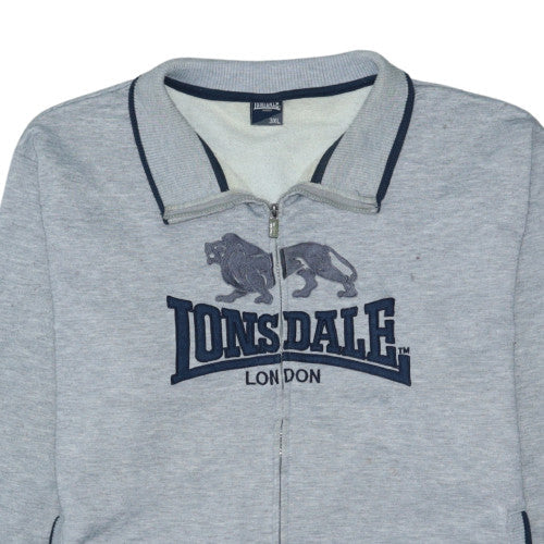 Lonsdale Men’s Grey 3XL Track Jacket Full Zip Fleece Sportswear