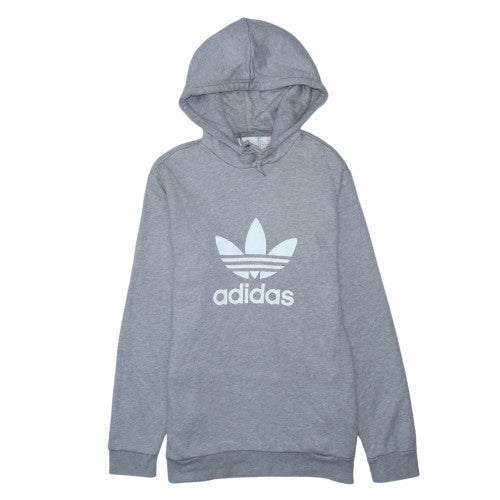 Adidas Womens Grey Hoodie Pullover Size S Trefoil Logo Casual