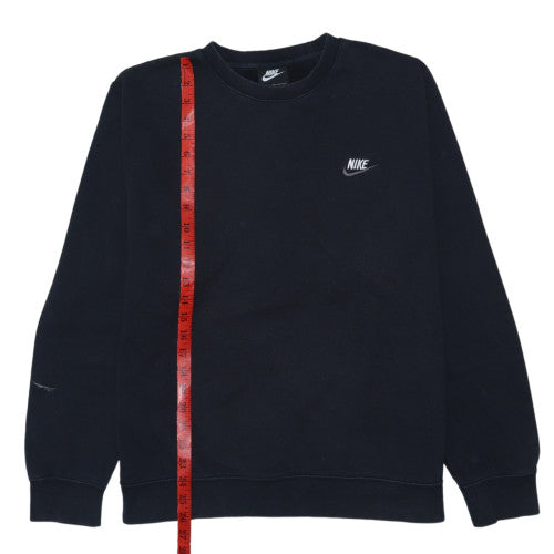 Nike Men's Black Crew Neck Sweatshirt L Classic Fleece Pullover