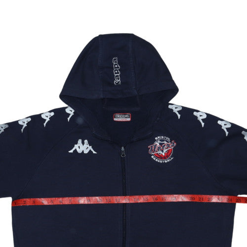 Kappa Men’s Blue Full Zip Hooded Sweatshirt XL Bristol Basketball