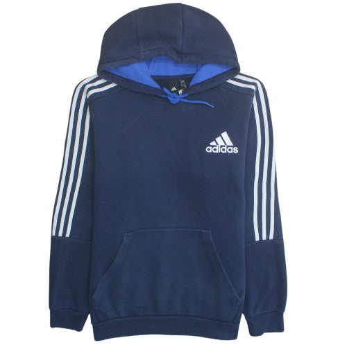Adidas Men's Navy Blue Hoodie Pullover Long Sleeve Large