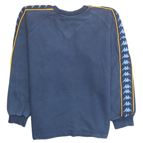 Kappa Boys Navy Blue 164cm Logo Tape V-Neck Sweatshirt