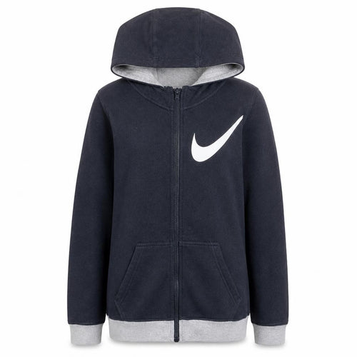Nike Women Black Full Zip Hoodie XL Cotton Blend Logo Sportswear
